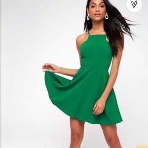 Lulus Call to Charms Green Skater Dress